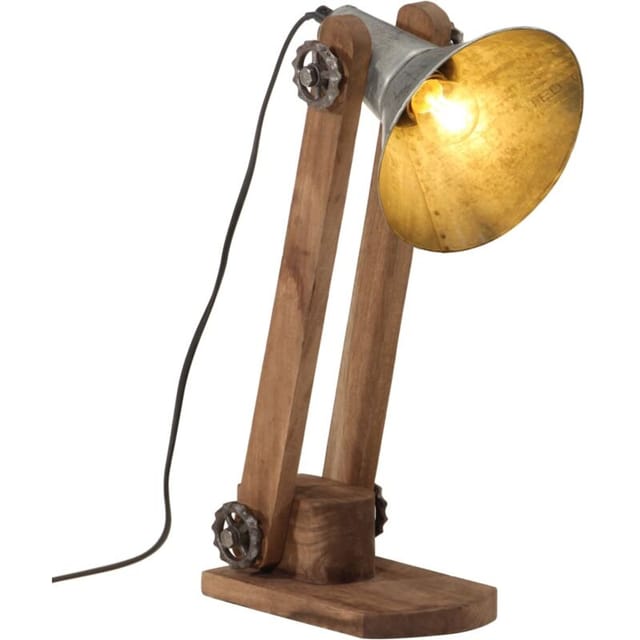 Schreibtischlampe 25 W Vintage-silbern 23x13x52 Cm E27 Vidaxl901589