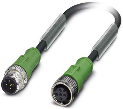 Phoenix Contact - 1681619 Sensor-/aktor-steckverbinder, Konfektioniert M12 Stecker, Gerade, Buchse, Ge