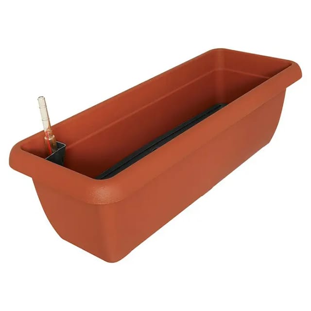 Geli - Blumenkasten Aqua Andalucia Terracotta 60 Cm Mit Bewässerungssystem - Kunststoff