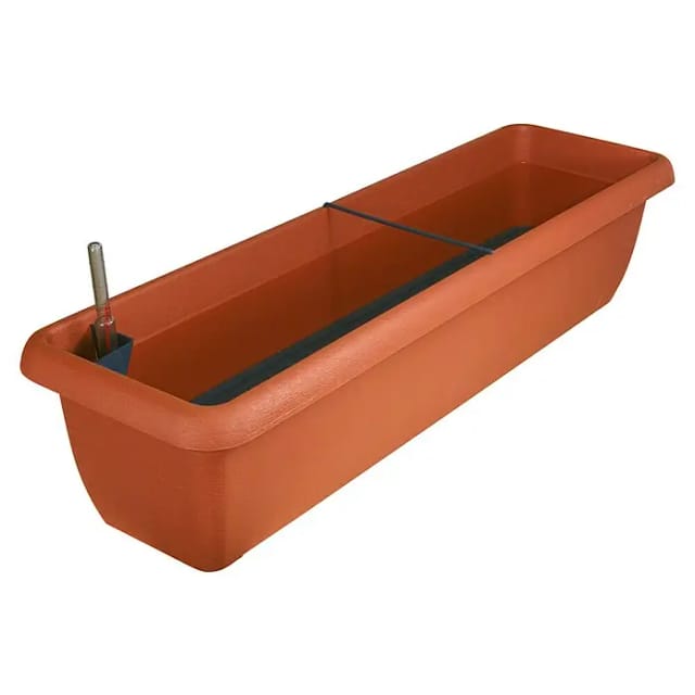 Geli - Blumenkasten Aqua Andalucia Terracotta 80 Cm Mit Bewässerungssystem - Kunststoff