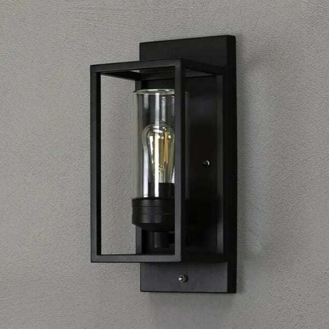 Konstsmide - Außenwandleuchte Trani Mit Dämmerungssensor, H: 40cm Edelstahl Schwarz