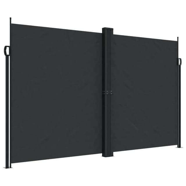 Seitenmarkise Ausziehbar Schwarz 200x1000 Cm Vidaxl