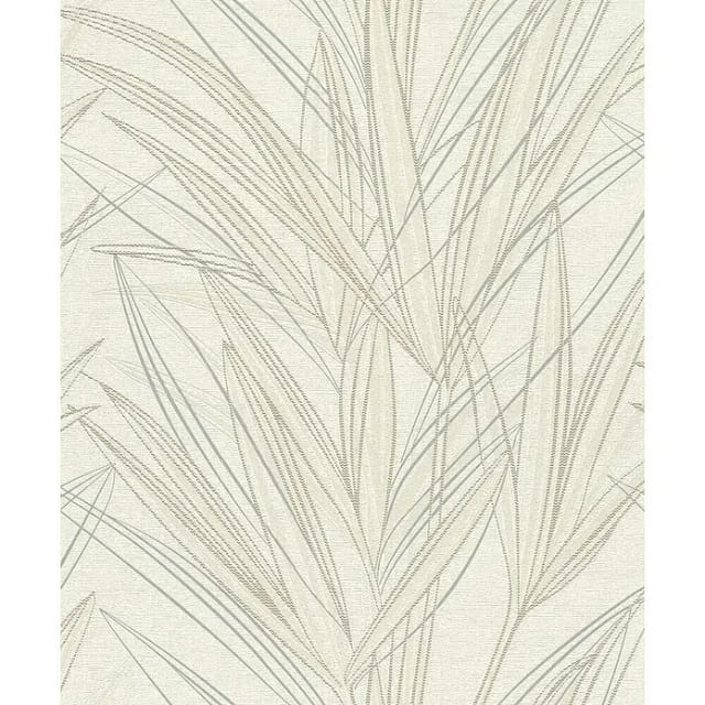 Rasch - Vliestapete Welcome Home 654004 Botanical Dschungel Tapete 10.05 X 0.53 M Beige Weiß Tapete Für Wohnzimmer Schlafzimmer Küche Flur Eingangshalle