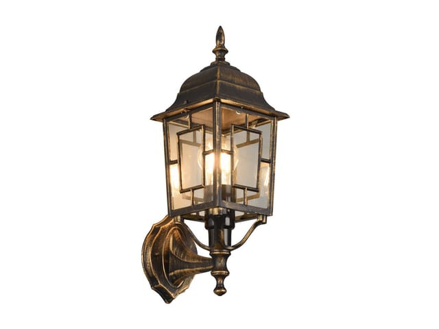 Antike Led Außenwandleuchte Laterne Stehend Rostoptik, Höhe 41cm