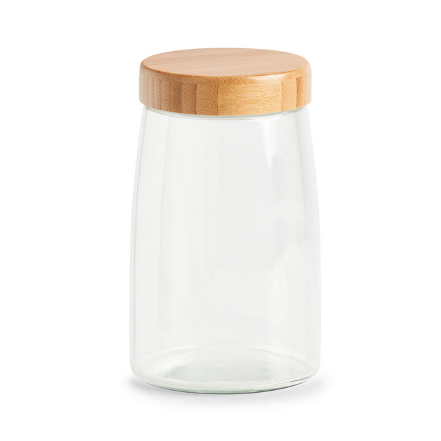 Glasbehälter Mit Luftdichtem Bambusdeckel, 1600 Ml