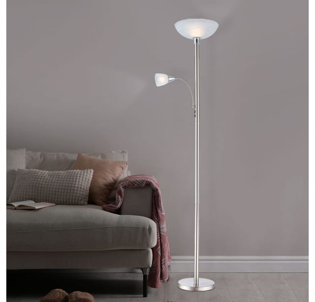 Stand Decken Fluter Beleuchtung Esszimmer Flexo Lese Glas Lampe Beweglich Globo 58931