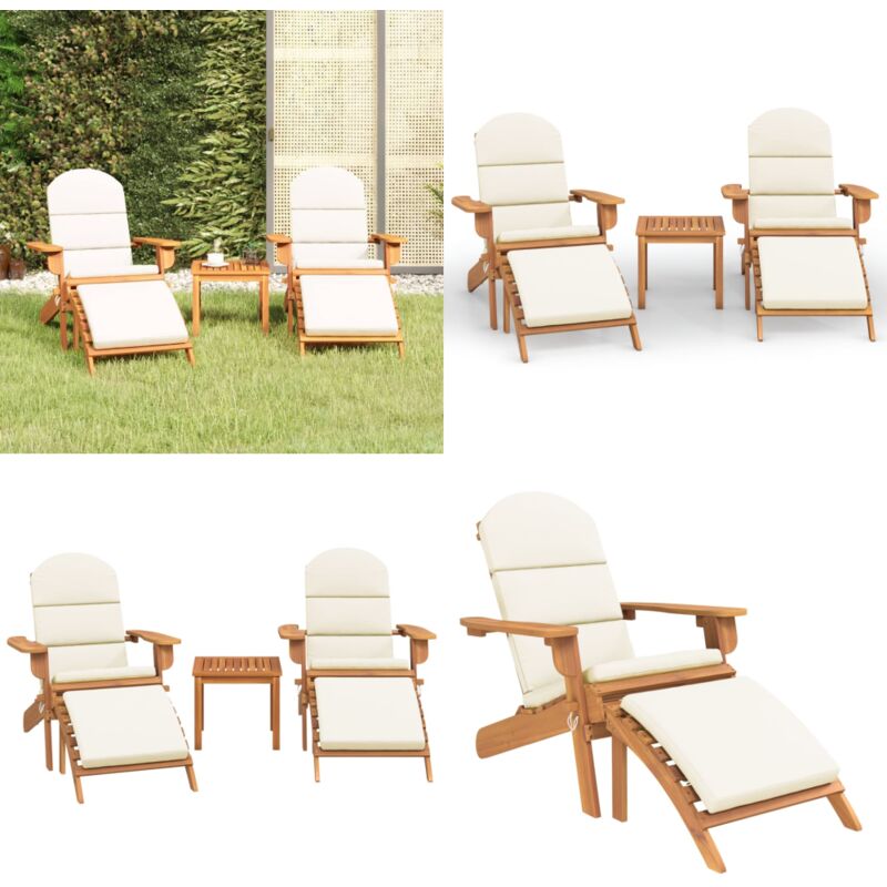 3-tlg. Garten-lounge-set Adirondack Massivholz Akazie - Garten Lounge Set - Garten Lounge Sets - Home & Living