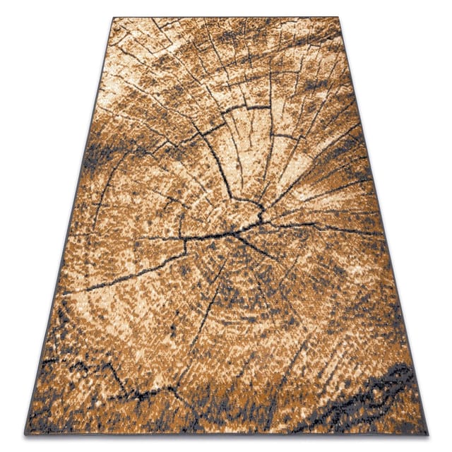 Teppich Bcf Morad Pień Baum Holz - Grau / Beige / Altgold Beige 200x300 Cm