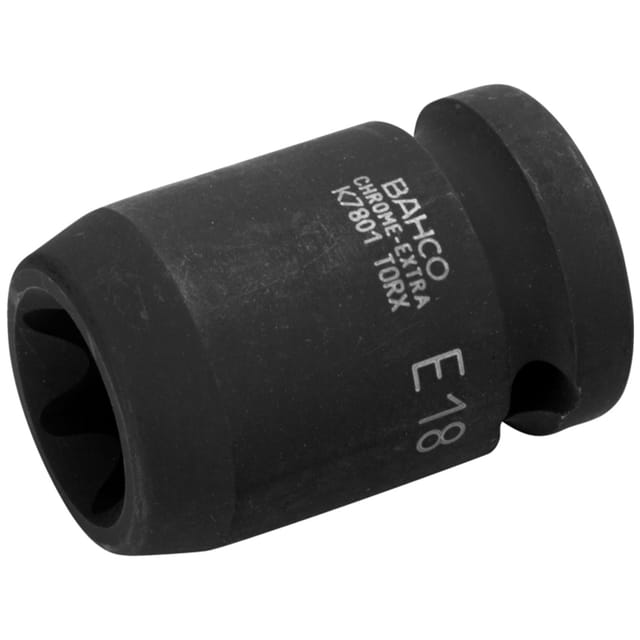 Bahco 1/2 Kraft-steckschlüssel-einsatz, E10 Torx, Phosphatiert