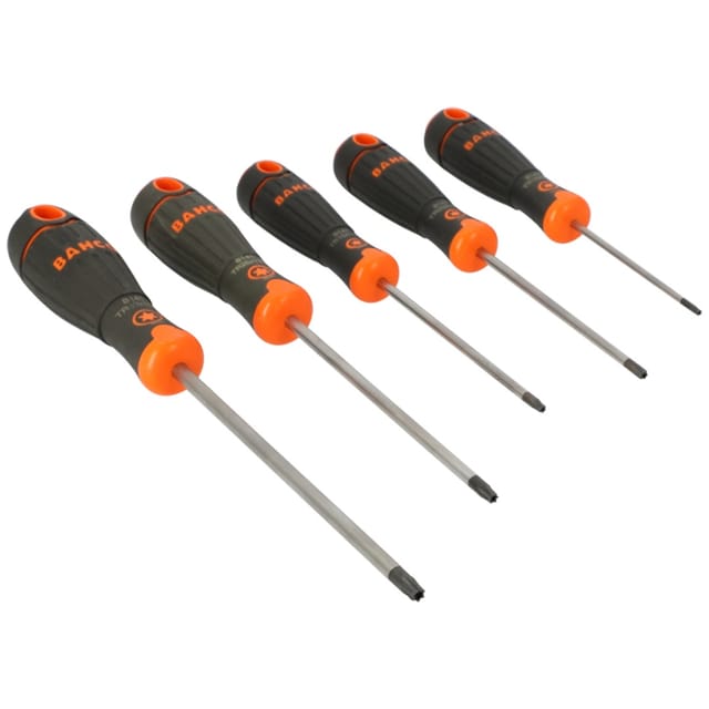 Bahcofit Satz Schraubendreher Für Torx-schrauben, Manipulationssicher, Mit Gummigriff - 5-tlg.