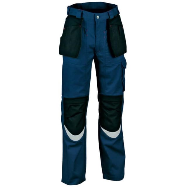 Cofra Arbeitshose Mit Vielen Taschen Und Reflektionsstreifen 64 Marineblau