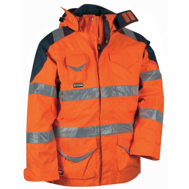 4 In 1 Winter-warnschutzjacke Wind- Und Wasserdicht Bis -49 °c Orange 46