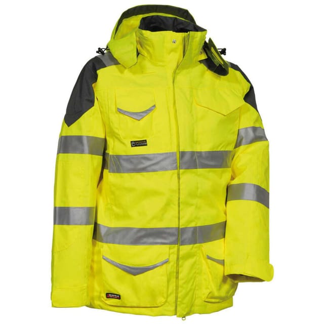 4 In 1 Winter-warnschutzjacke Wind- Und Wasserdicht Bis -49 °c Gelb 52