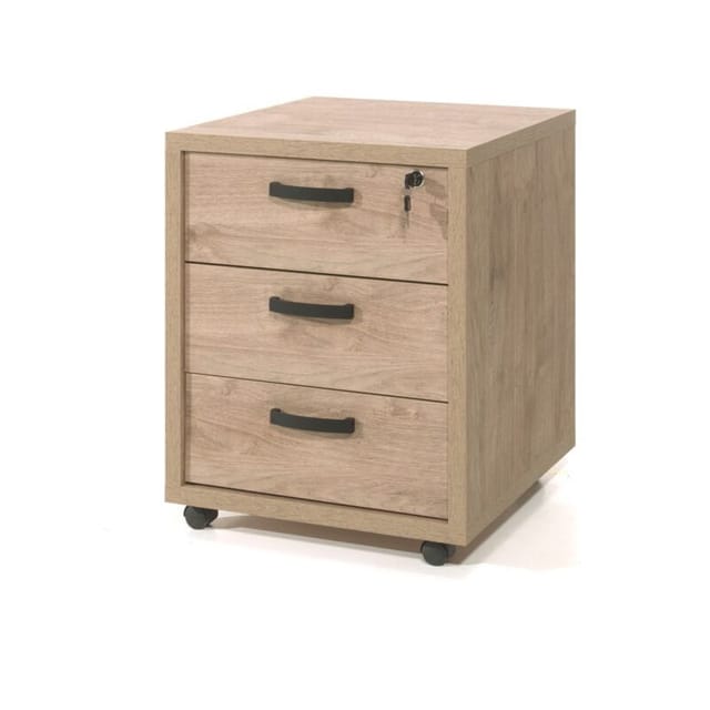 Aufbewahrungsbox Für Büro Mit 3 Schubladen, Farbe: Goldenes Eichenholz, Kollektion Depé.