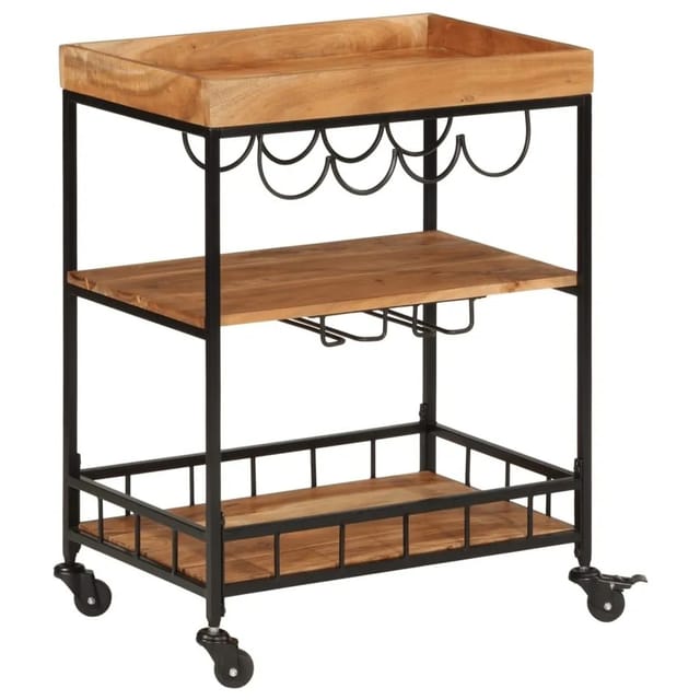 Barwagen 60x40x80 Cm Massivholz Akazie Und Eisen Vidaxl