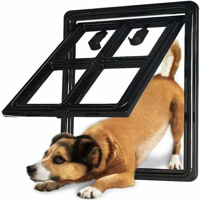 Hundetür, Hundetür, Katzentür, Fensterläden, Haustiertür, Treppentür Mit Haustierklappe, Katzentür (farbe: Schwarz, Größe: 28)
