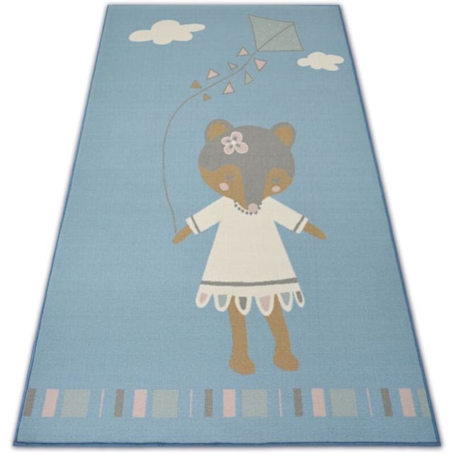 Rugsx - Teppich Für Kinder Loko Maus Blau Antirutsch Blue 160x220 Cm