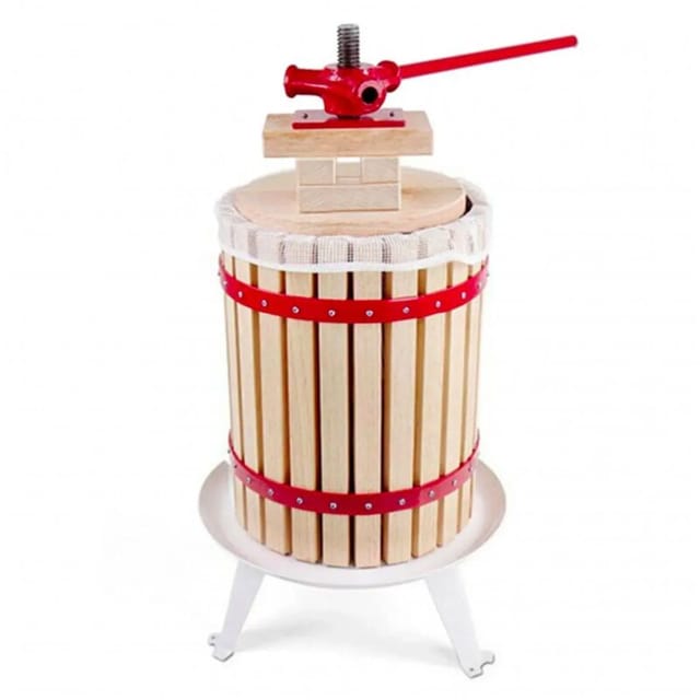 Obstpresse, Weinpresse, Apfelpresse - Korb Aus Holz 18 L