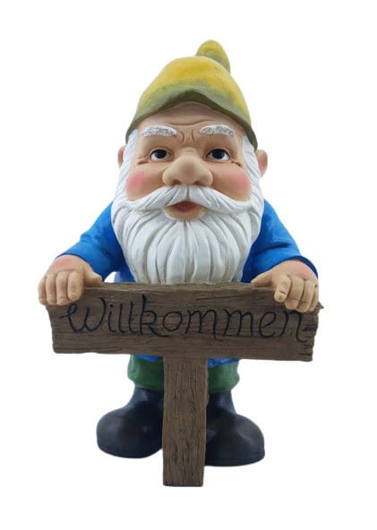 Fd - Dekofigur Gartenzwerg Willkommen 43,5 X 23 X 20,5 Cm Dekofigur