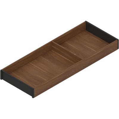 Ambia Line Schubladeneinsatz Breit Mit 1 Querteiler - Schubkasteneinsatz Nl550mm, B200mm, Tennessee Nuss - Blum
