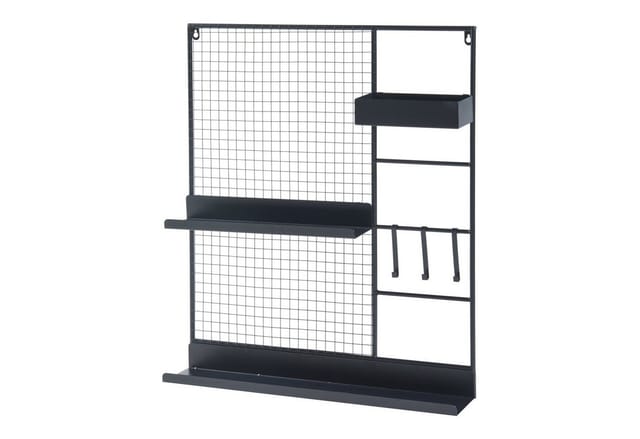 [en.casa] - Wandgitter Westre 70x60x11cm Metall Schwarz