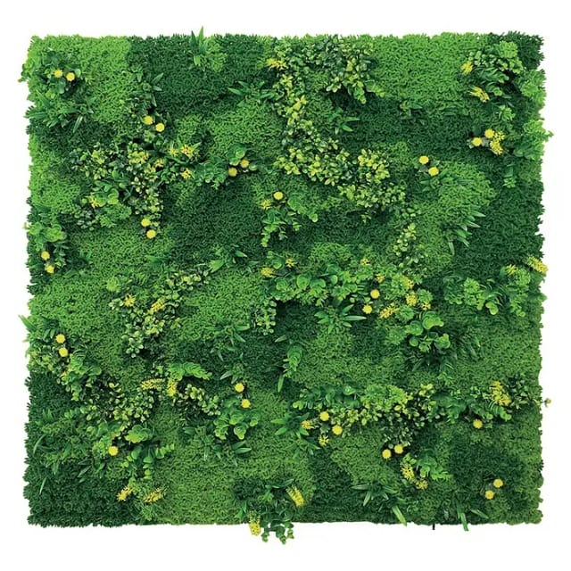 Tundra-dekorplatte Mit Synthetischem Laub - Grün - 1x1m Nortene
