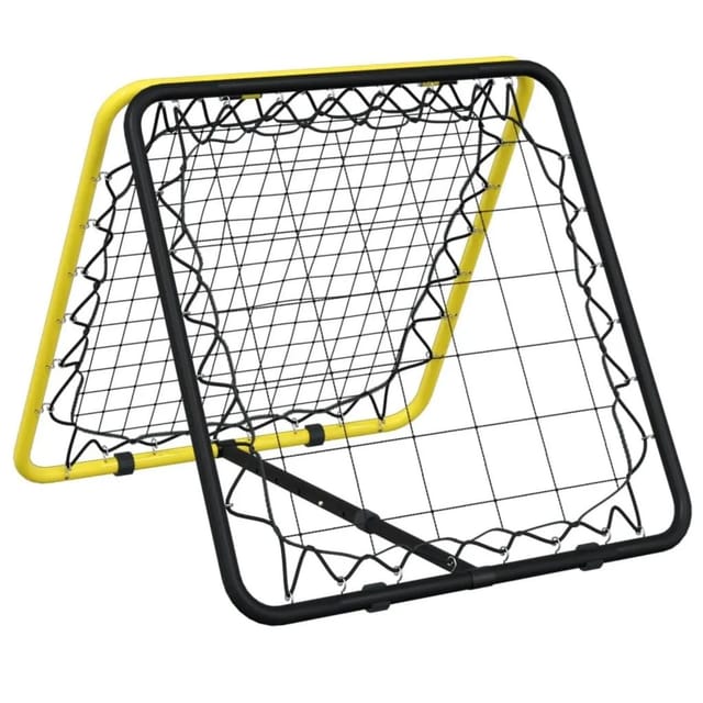 Vidaxl - Fußball-rebounder Doppelseitig Verstellbar Gelb Schwarz Stahl