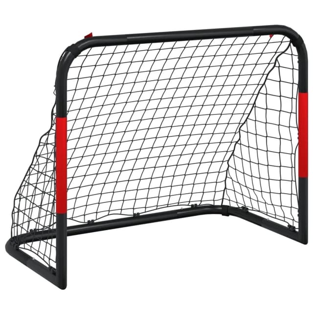 Vidaxl Fußballtor Mit Netz Rot Und Schwarz 90x48x71 Cm Stahl