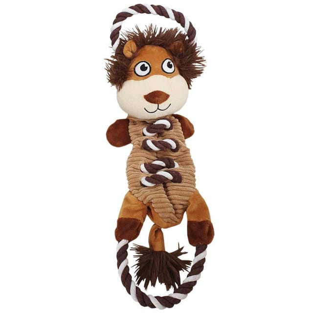Hundespielzeug Plüschlöwe Mit Seil 47 Cm - Nobby
