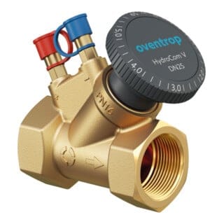 Oventrop - Hydrocom Strangregulierventil 1062708 Dn 25, Rp 1, Pn 16, Beiderseits Innengewinde, Messing