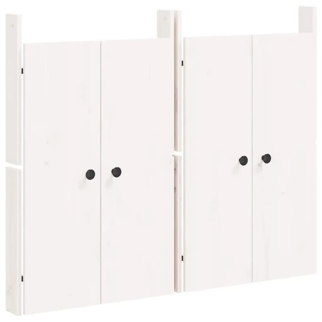 Türen Für Outdoor-küche 2 Stk. Weiß 50x9x82cm Massivholz Kiefer Vidaxl