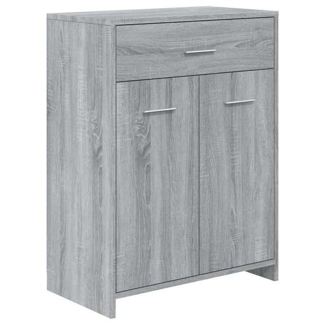 Badezimmerschrank Grau Sonoma 60x33x80 Cm Holzwerkstoff - Vidaxl