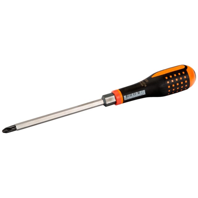 Bahco Ergo-schraubendreher Mit Durchgehender Klinge Und Schlagfestem Griff Für Phillips-schrauben Ph2 X 125 Mm