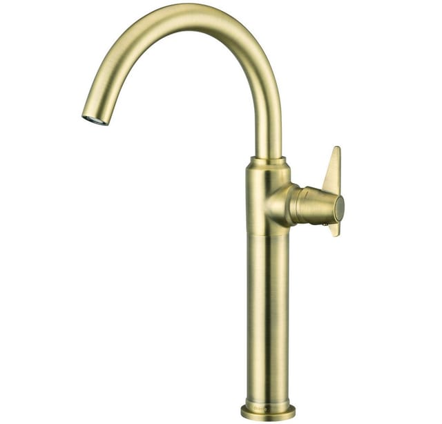 Lomadox - Waschtischarmatur Mit Erhöhtem Fuß Temisto-30 In Gold B/h/t: 5,0/37,3/23,9 Cm