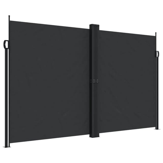 Seitenmarkise Ausziehbar Schwarz 200x1200 Cm Vidaxl