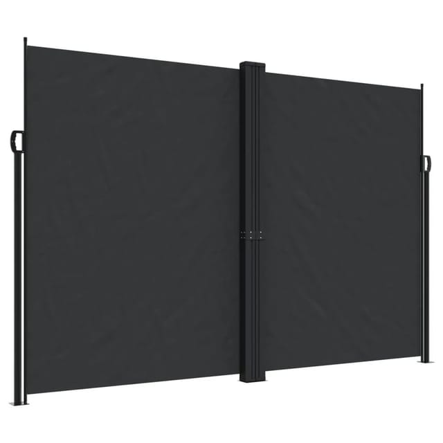 Seitenmarkise Ausziehbar Schwarz 220x600 Cm Vidaxl
