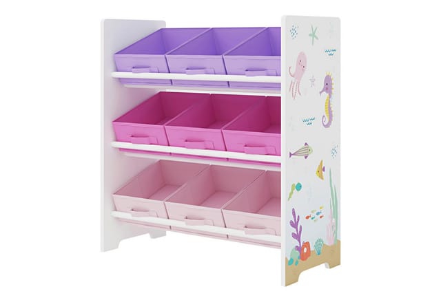 Kinderregal Boiro 60x62x30 Cm Ozean-motiv [en.casa]