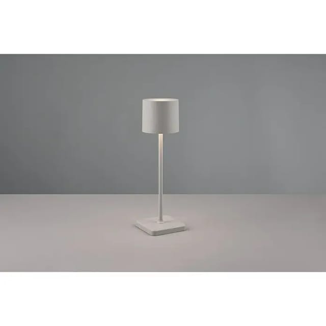 Akku Led Tischleuchte Fernandez Kabellos Für Innen & Außen, Grau - H: 38cm