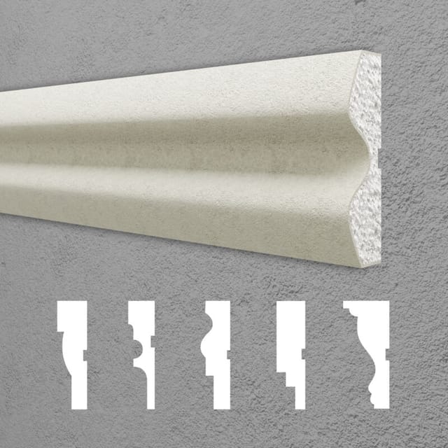 Hexim - Fassadenprofile Aussenfassade Fassadenstuck Fassadenelemente Fassadenverkleidung: 10 Meter / 5 Profile, Dml-37