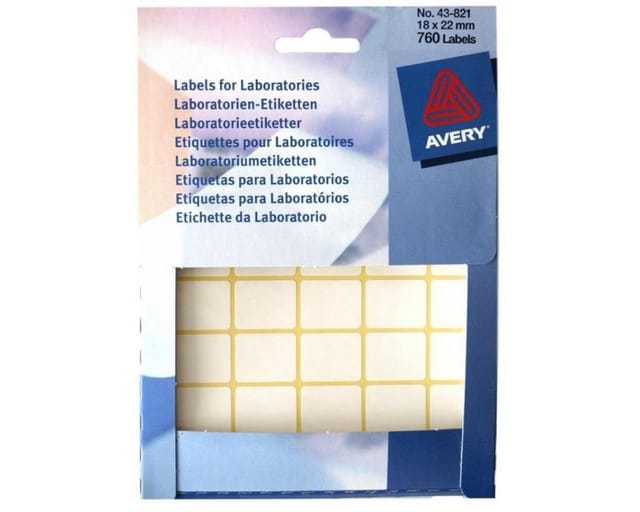Universal Labor-etiketten Blickdicht 18x22mm Weiß 760 Stück