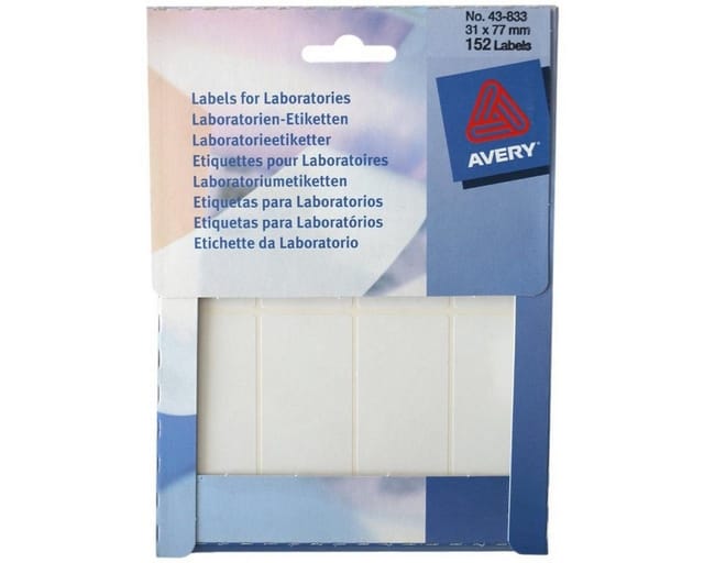 Avery Zweckform - Universal Labor-etiketten Blickdicht 31x77mm Weiß 152 Stück