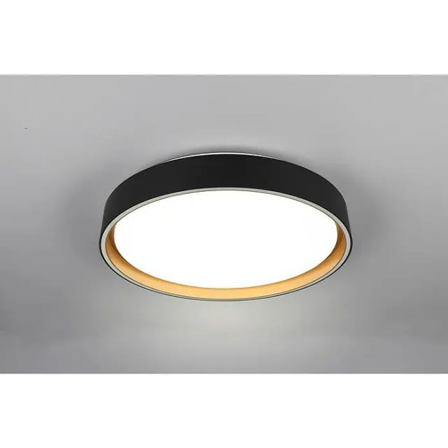 Reality Leuchten - Led Deckenleuchte Felis Schwarz/gold Dimmbar Lichtfarbe Einstellbar, Ø 40cm