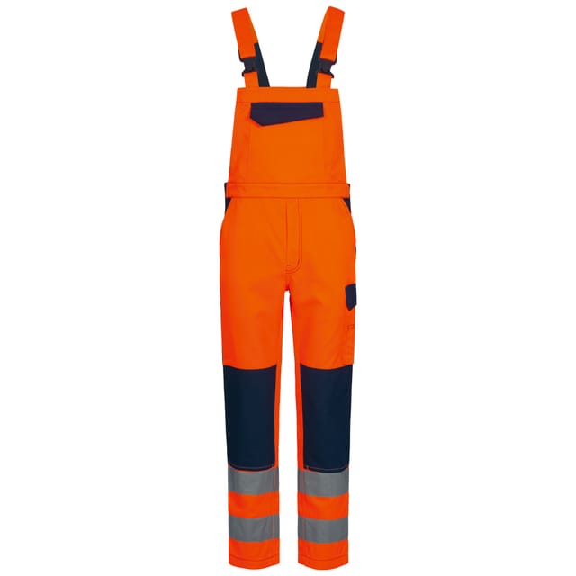 Gr .58 Bautzen Warnschutz-latzhose Orange Bautzen High Visibility Bib Trouse