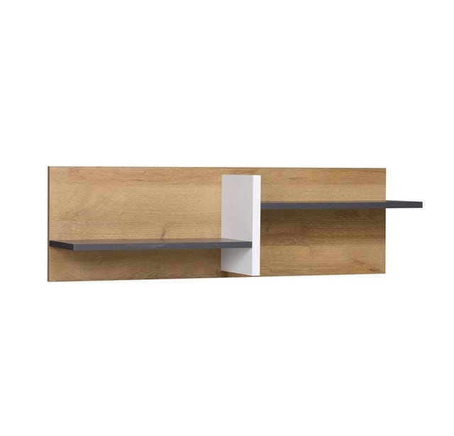 Lomadox - Wandboard 100cm Breit, Eiche Mit Graphit Und Weiß, Maribor-132