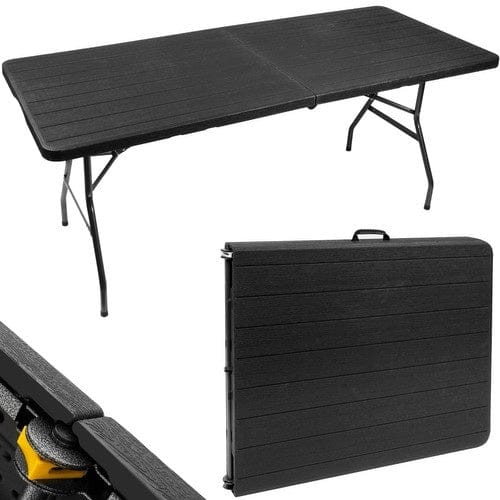 Awelco - Klappbarer Gartentisch Schwarz 180cm