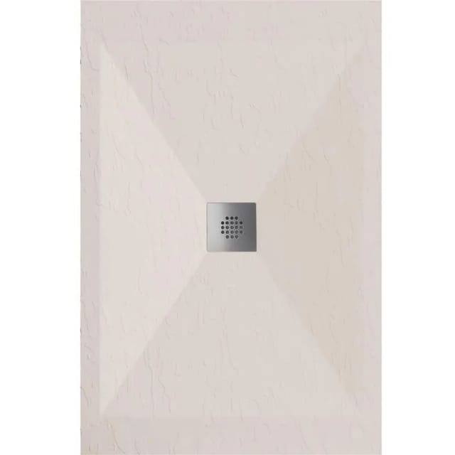 Mineralguss-duschwanne Extra Flach Dexa Schieferoptik Beige 90x180 Cm