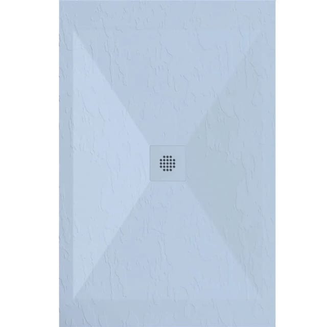 Mineralguss-duschwanne Extra Flach Dexa Schieferoptik Grau 70x130 Cm Auslaufschutz In Farbe