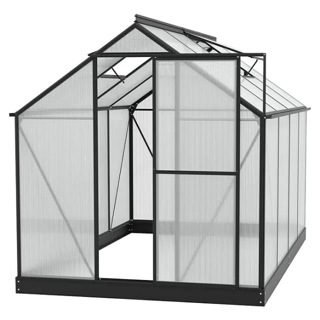 Vitavia - Gewächshaus 'eos 6000', Schwarz, 6,0 M², 6 Mm Hkp