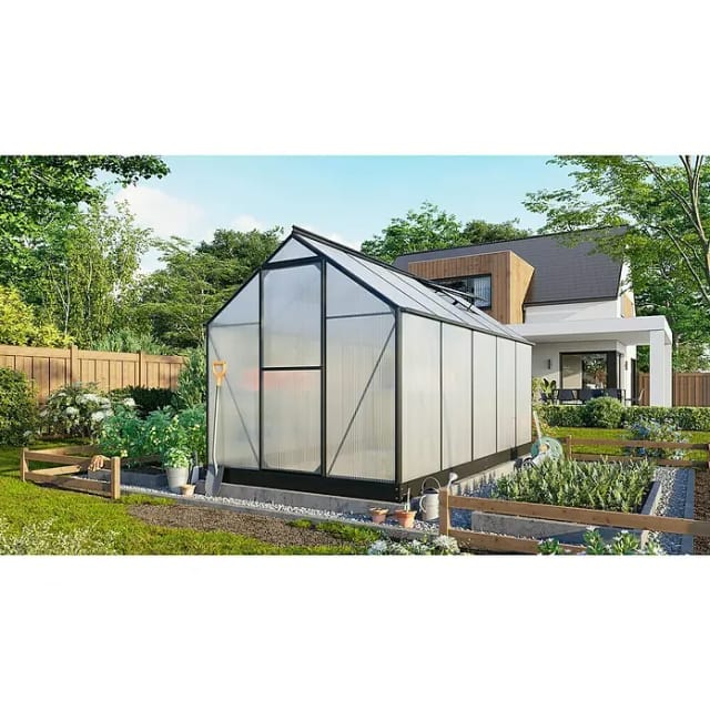 Vitavia - Gewächshaus 'eos 7500', Schwarz, 7,5 M², 4 Mm Hkp