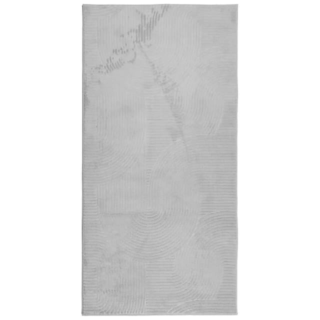 Teppich Iza Kurzflor Skandinavischer Look Grau 100x200 Cm Vidaxl